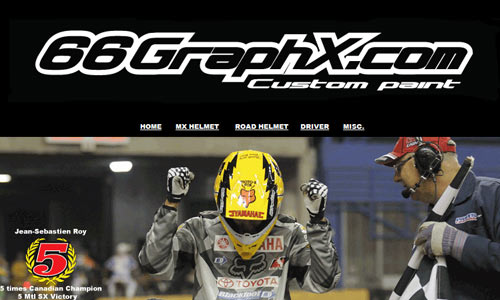 66Graphx peintre sur casque de sport