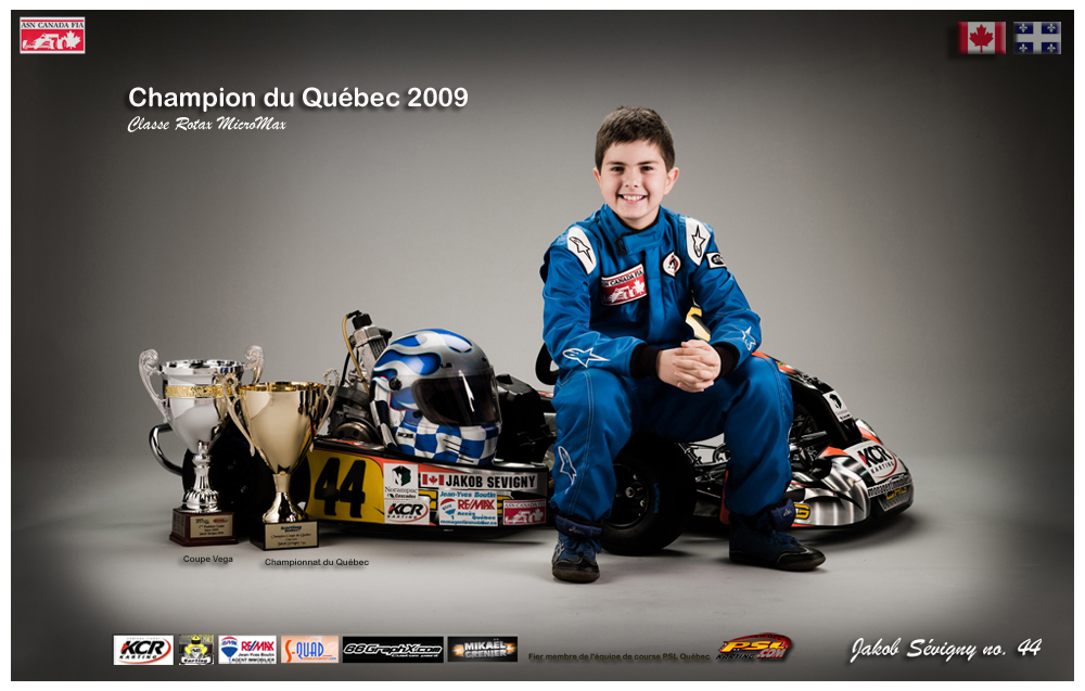 Jakob Svigny no.44 - Pilote de karting - Qubec - Canada